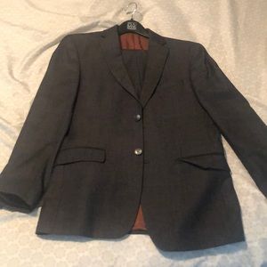 Joseph A Banks charcoal suit 40R 33x31